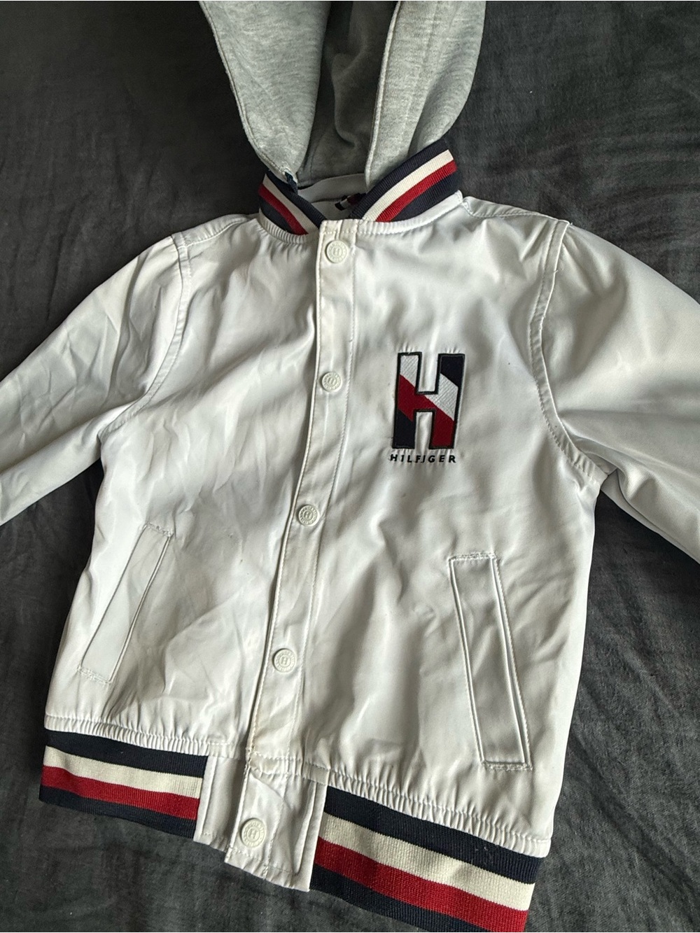 New Tommy Hilfiger Toddler Boys Satin Bomber Jacket SZ 4T